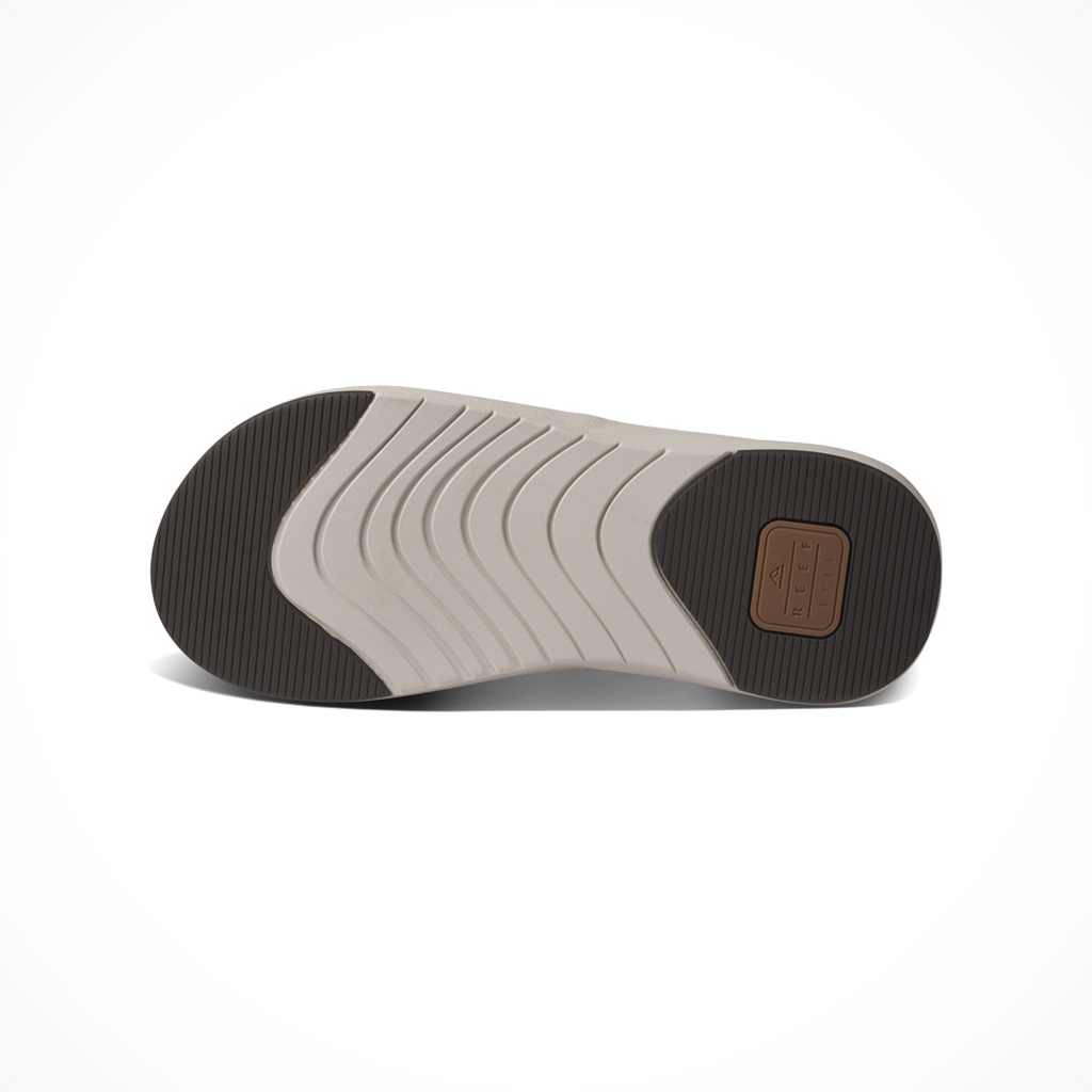 Product image: Reef Cushion Norte Tan Mens 2026, showing the bottom view.