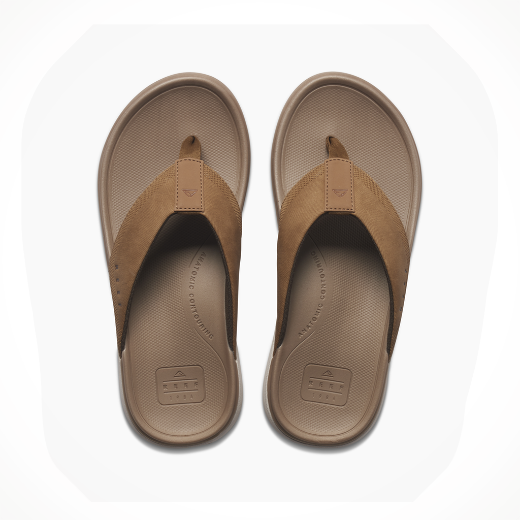 Product image: Reef Cushion Norte Tan Mens 2026 Top png.