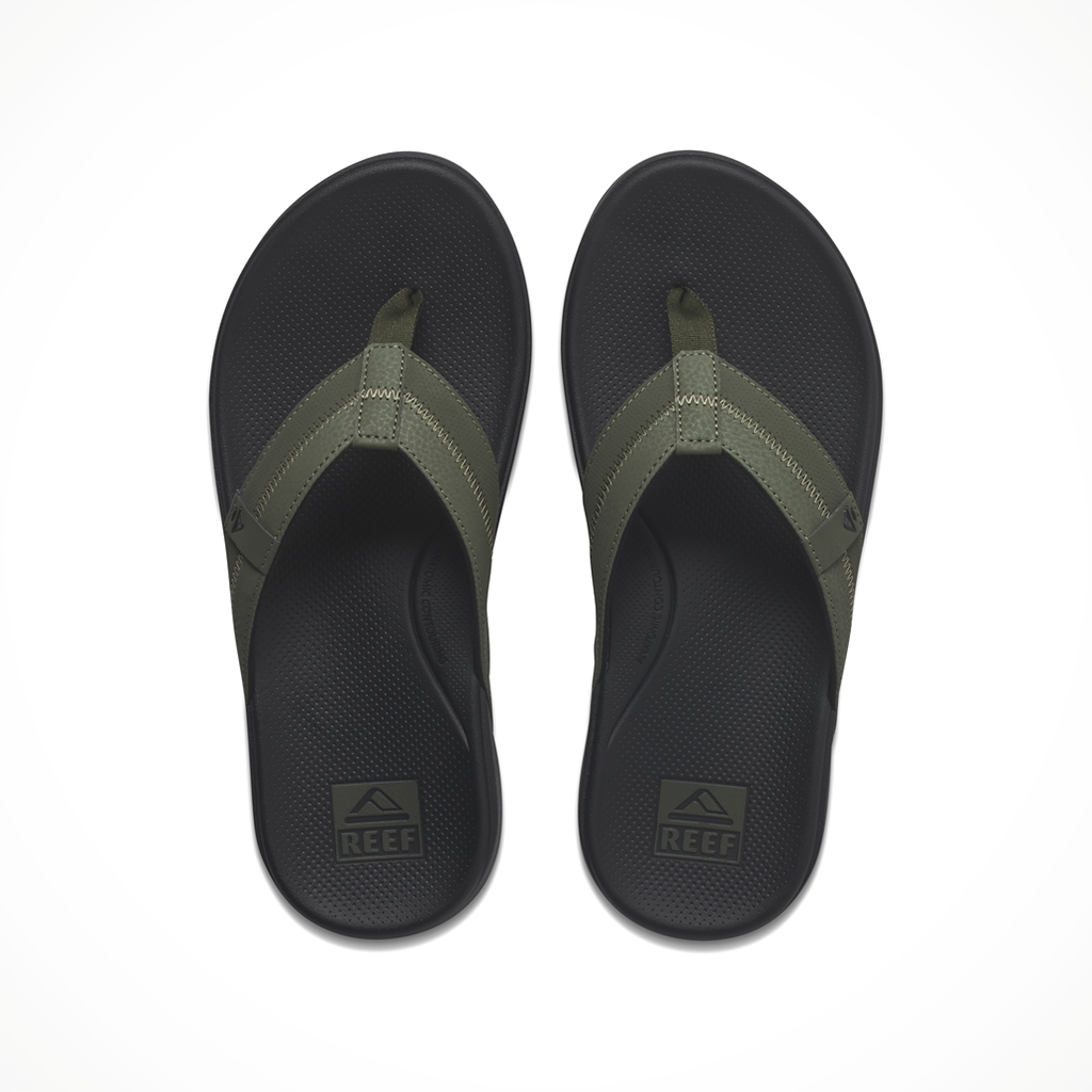 Product image: Reef Cushion Phantom 2 Olive Gum Mens 2026, shown from above.