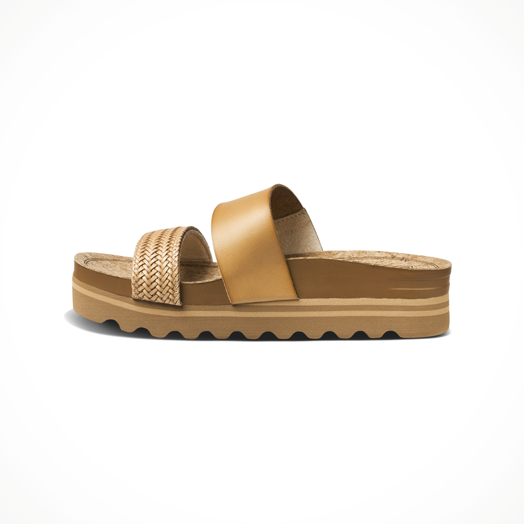 Product image: Reef Cushion V Ista Hi Natural Braid Womens 2026, shown from the left side profile.