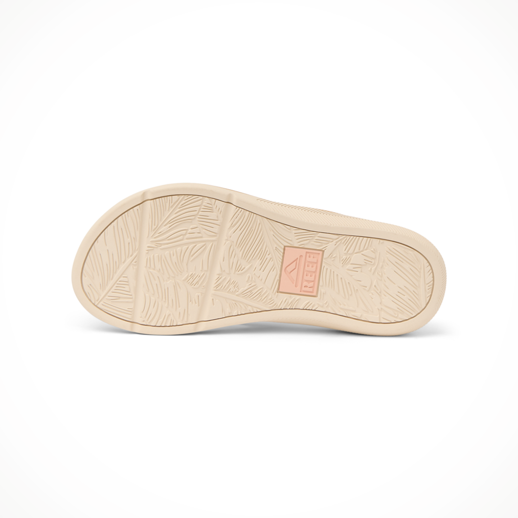Product image: Reef Santa Ana Peach Tan Womens 2026, showing the bottom view.