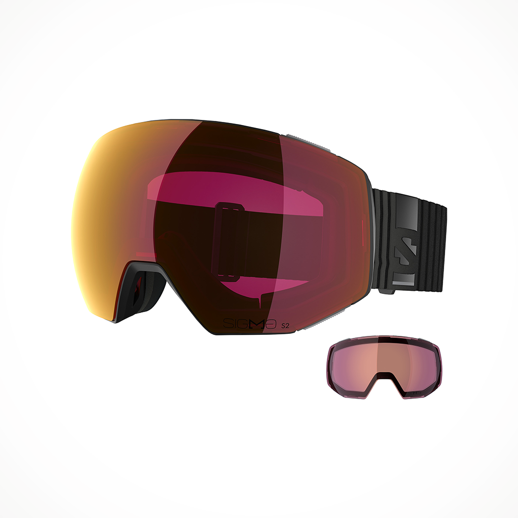 Product image: Salomon RADIUM PRIME SIGMA Black Poppy Red extralens 2026.