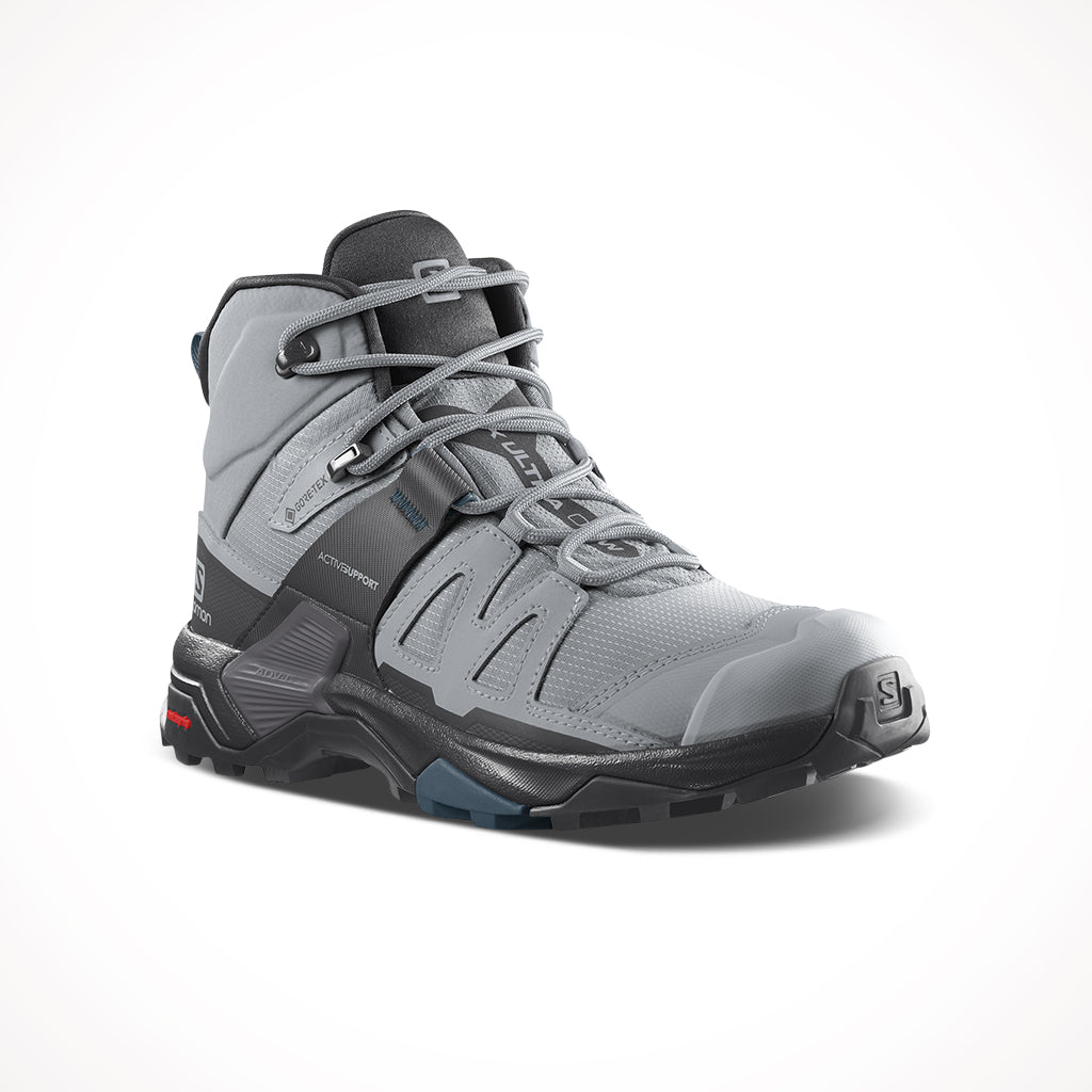 Salomon x Ultra 4 Mid GTX Women's, Quarry / Black / Legion Blue / 9.5