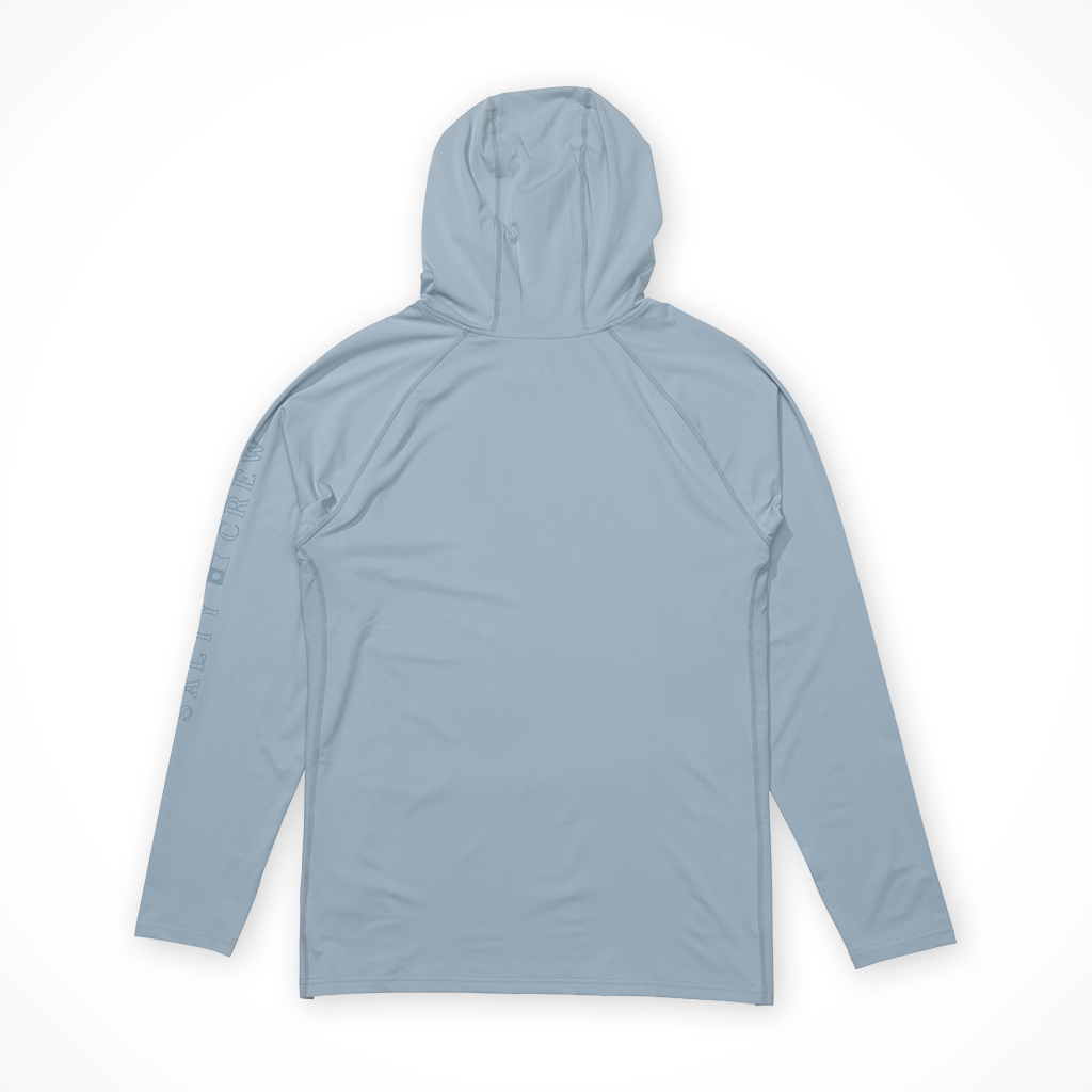 Product image: Salty Crew Apex Perforated Sun Shirt Mineral B Lue Mens 2026, shown from the back.