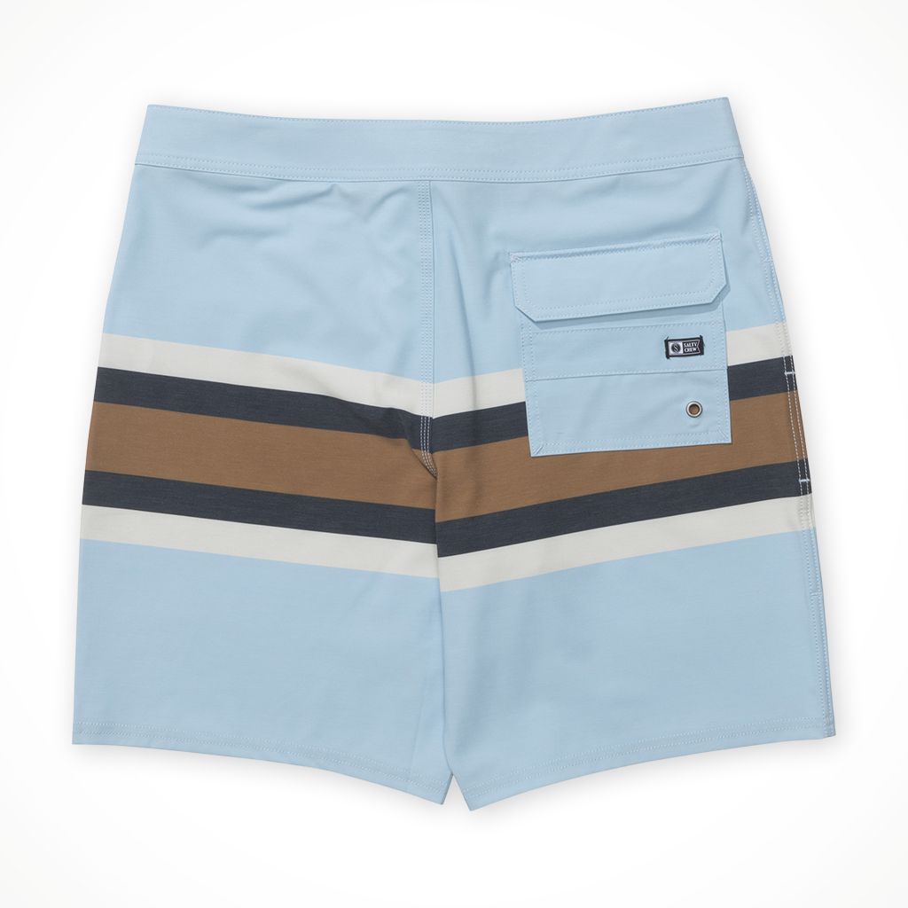 Product image: Salty Crew Crew S Tripe Boardshort clear Sky mens 2026, shown from the back.