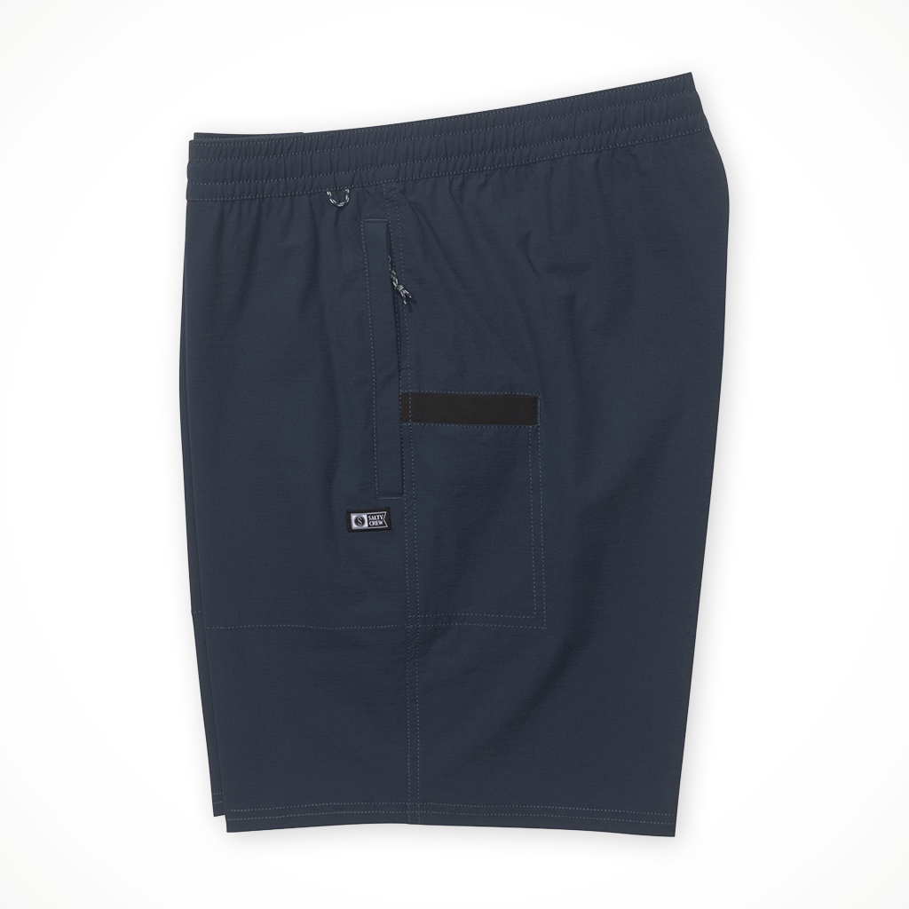 Product image: Salty Crew crew Boatshort Ewaist Navy Mens 2026, side profile view.