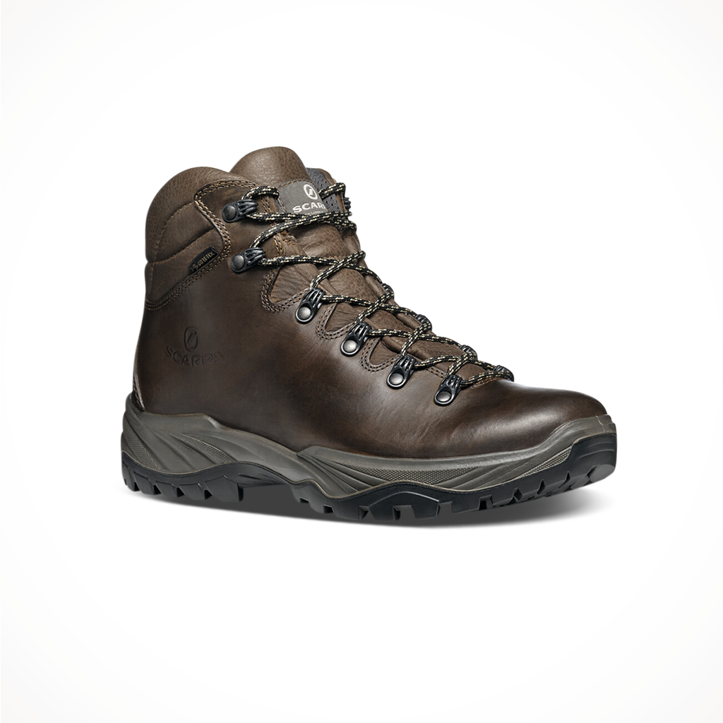 Product image: Scarpa Mens Terra GTX Brown, shown from a three-quarter angled view.