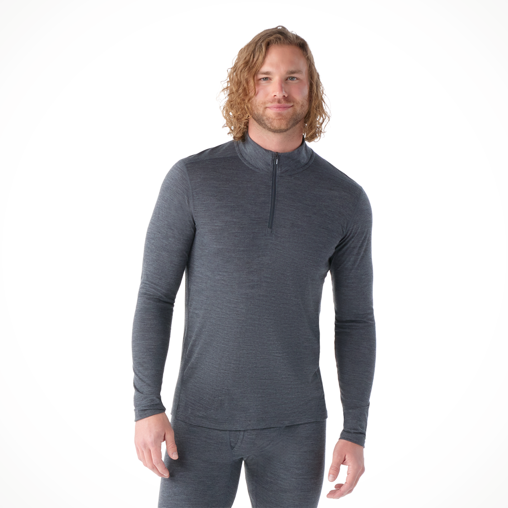 Product image: Smartwool Classic All Season merino Baselayer quarter Z Ip iron H Eather mens 2026 alt1.