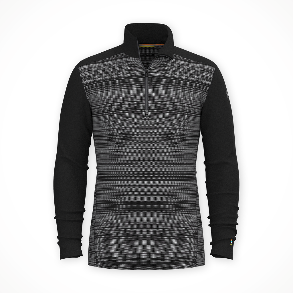 Product image: Smartwool Clsic Therm Merino zip blk Clr shft mens 25, shown in primary marketing view.