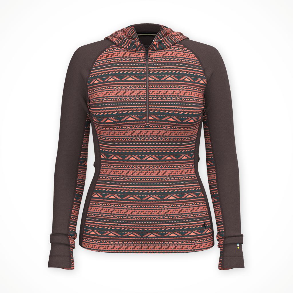 Classic Thermal Merino Base Layer 1/2 Zip Hoodie — Women's