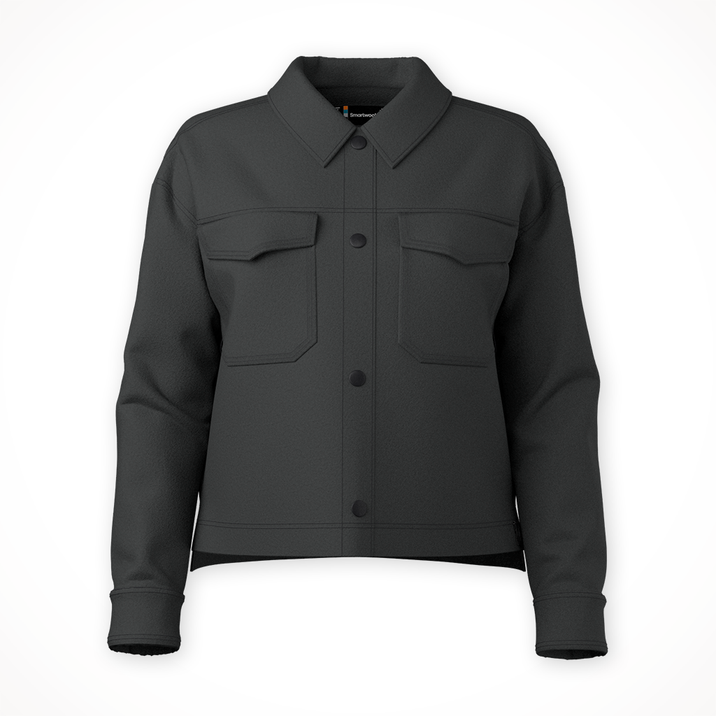Anchor Line Cropped Shirt Jacket — Women's