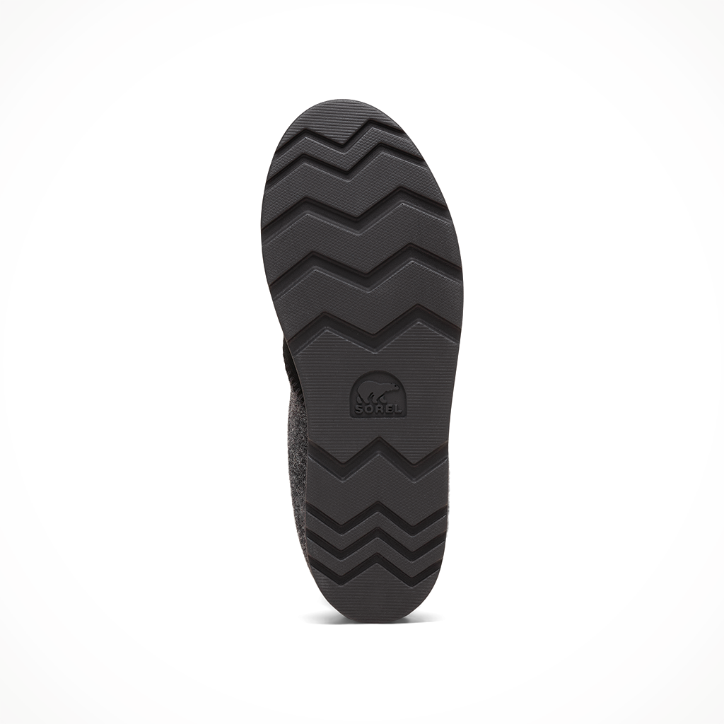Product image: Sorel B Yways Mule blk blk mens 2025, showing the bottom view.