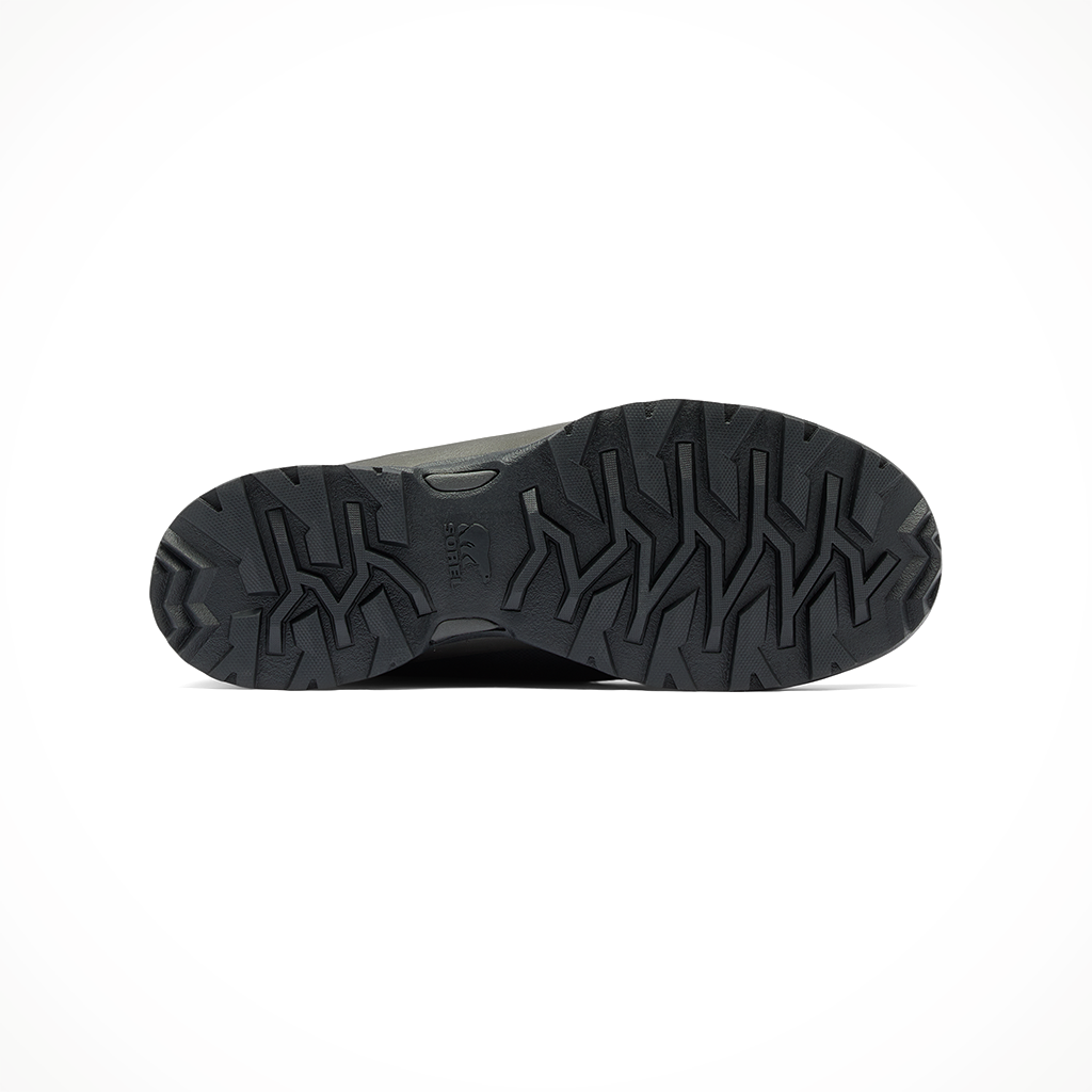 Product image: Sorel Buxton Lite Lace WP elk blk mens 2025, showing the bottom view.