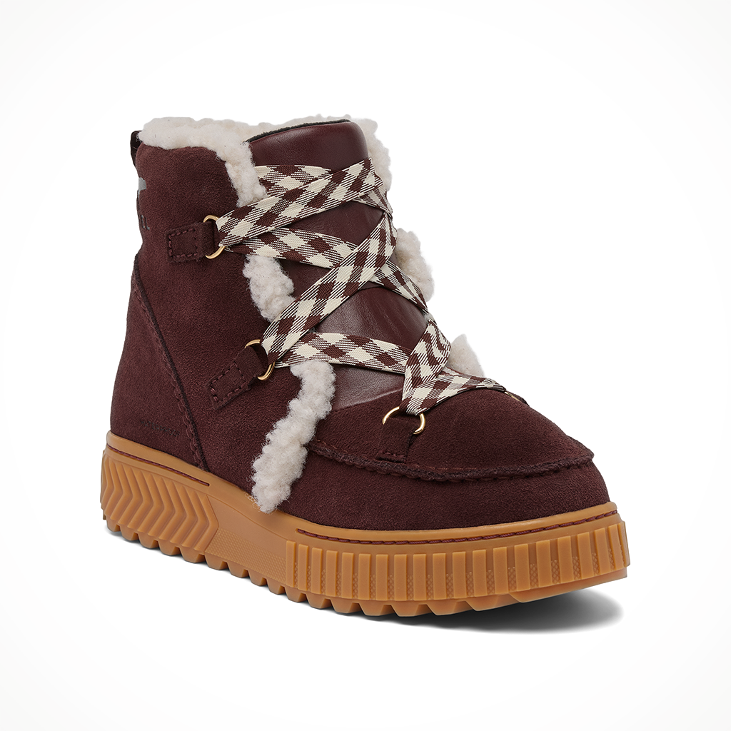 Product image: Sorel Ona Ave Alpine Boot WP Redwood womens 2025, shown from a three-quarter angled view.