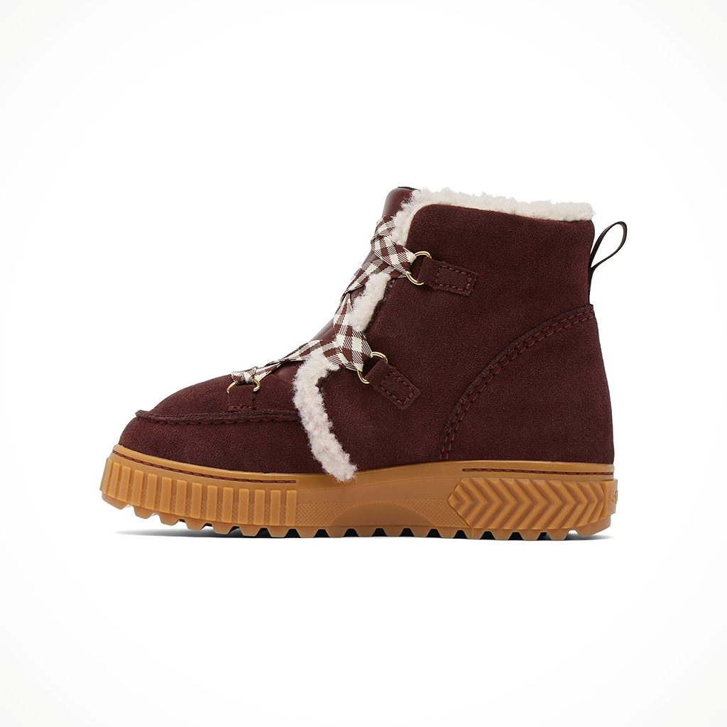 Product image: Sorel Ona Ave Alpine Boot WP Redwood womens 2025, shown from the left side profile.
