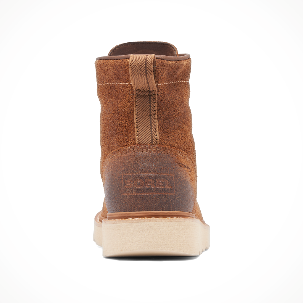 Product image: Sorel Slabtown 62 six WP velvet Tan Tw Mens 2025, shown from the back.
