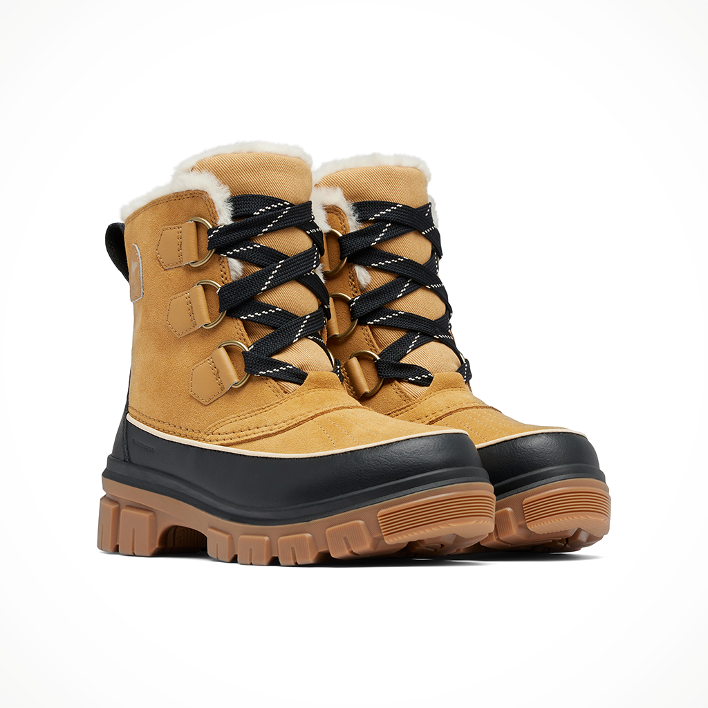Product image: Sorel Tivoli IV Curry Black womens 2025, shown as a pair.
