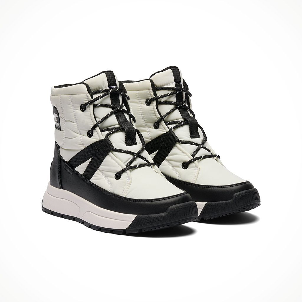 Product image: Sorel Whitney III Mid WP Sea Salt Black womens 2025, shown as a pair.