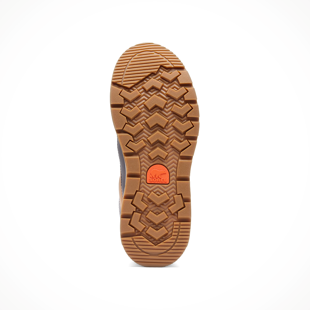 Product image: Sorel Whitney III Mid WP Tawny Bluff Black womens 2025, showing the bottom view.