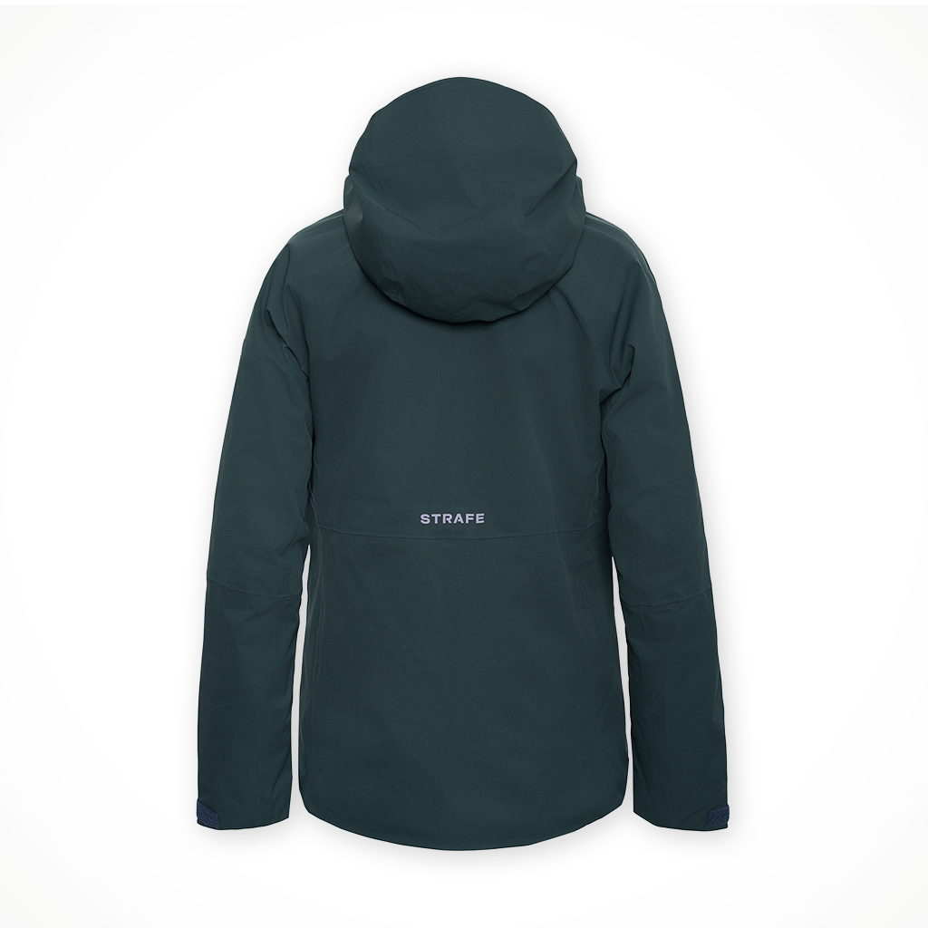 Product image: Strafe Cloud9 Jacket Deep Forest Womens 2025, shown from the back.