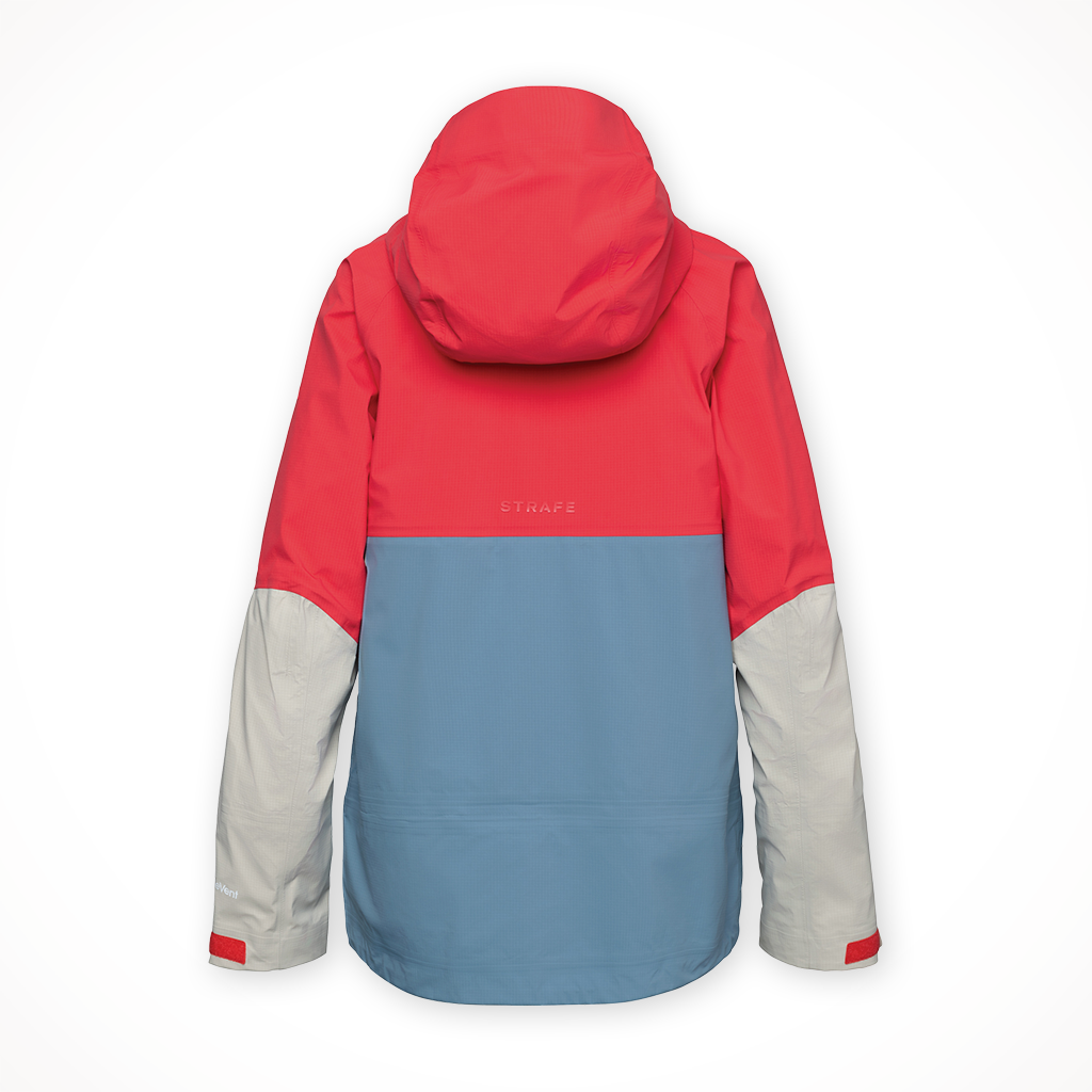 Product image: Strafe Meadow Jacket Hibiscus Womens 2024, shown from the back.
