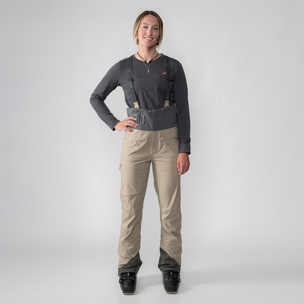 Product image: Strafe Willow Half Bib Timberwolf Womens 2024 Alt6.