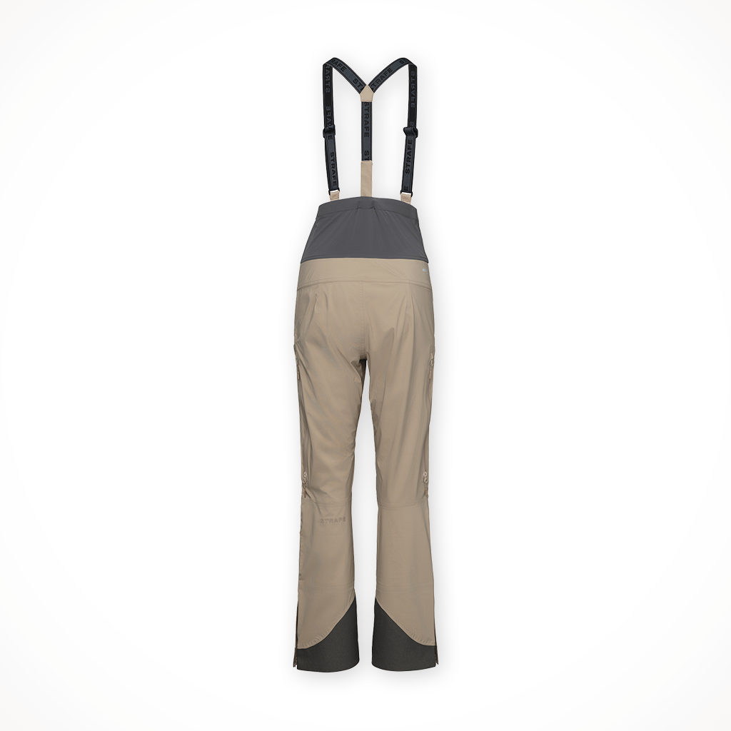 Product image: Strafe Willow Half Bib Timberwolf Womens 2024, shown from the back.