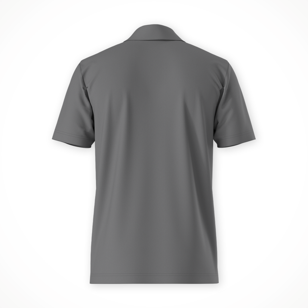 Product image: TNF Adventure Polo Granite Grey Mens 2026, shown from the back.