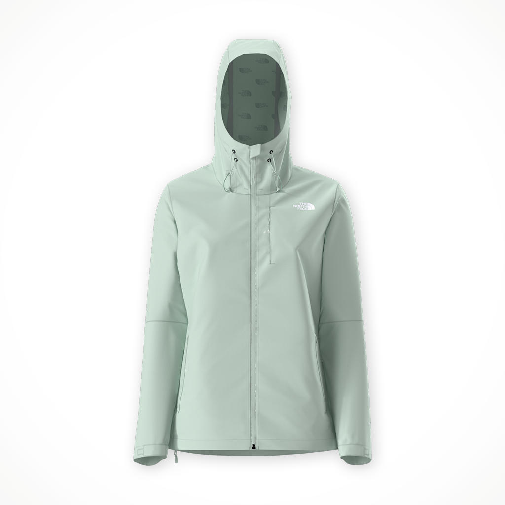 Product image: TNF Alta Vista Rain Jacket Opal Frost Womens 2026, shown in primary marketing view.