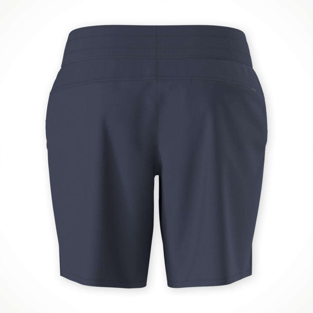 Product image: TNF Aphrodite Motion Bermuda S Hort summit Navy Womens 2026, shown from the back.