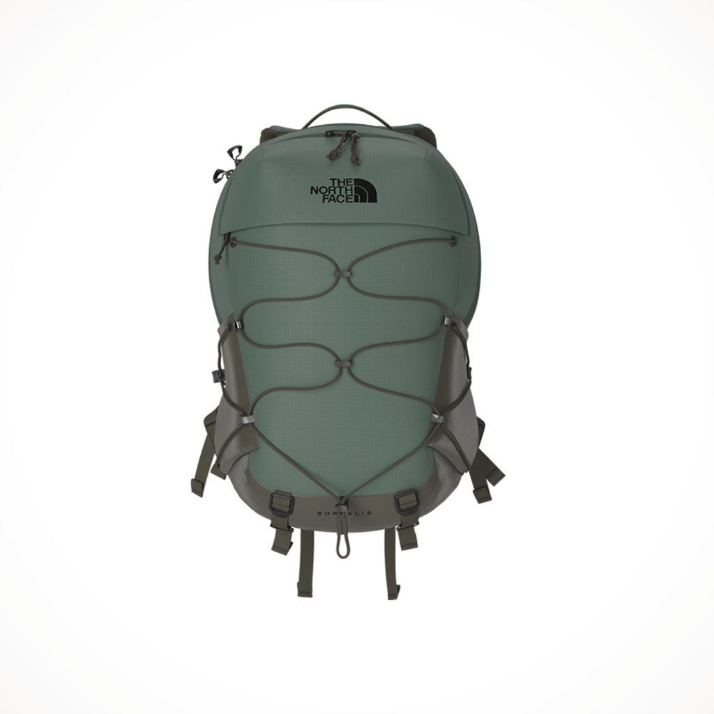 The North Face Borealis Backpack: Duck Green/New Taupe Green The North Face Borealis Backpack: Duck Green/New Taupe Green