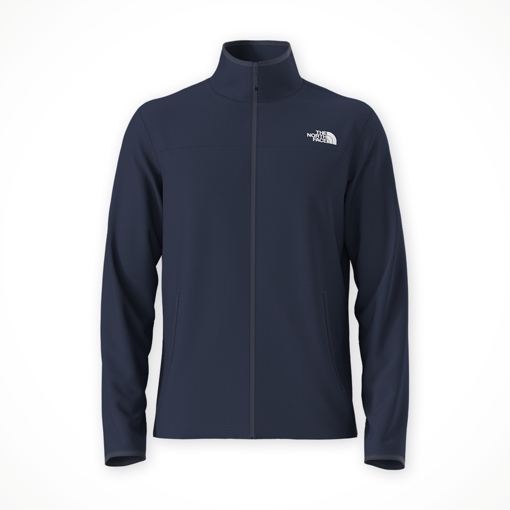 Product image: TNF Cedar Trail Grid Fleece Full Zip Jacket Summit Navy Mens 2026, shown in primary marketing view.