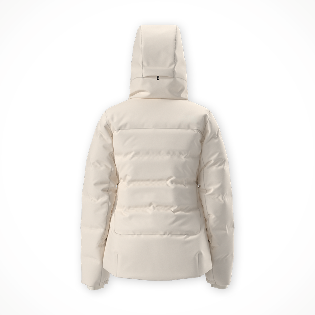 Product image: TNF Cirque D Own Jacket White Dune Womens 2025, shown from the back.