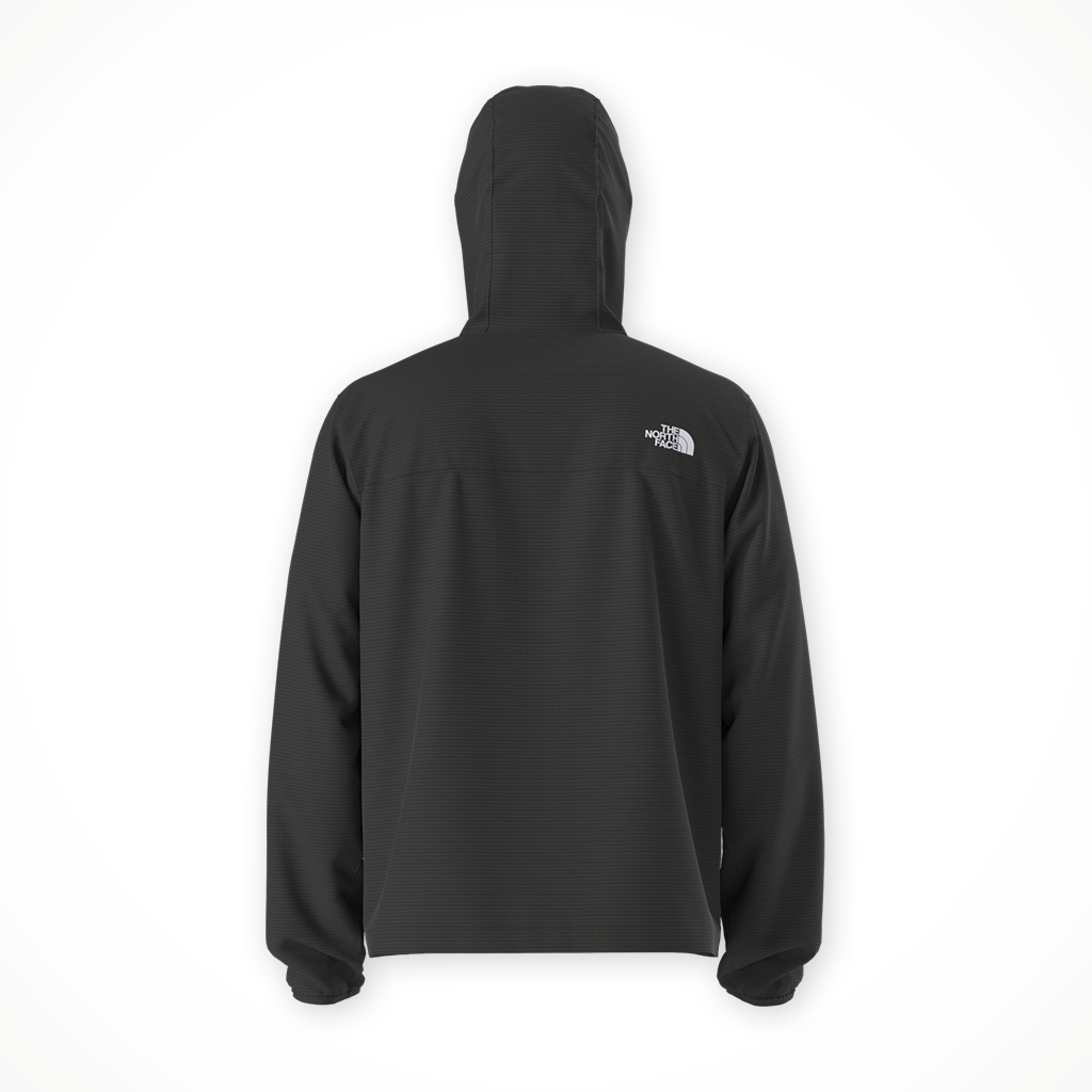 Product image: TNF Cyclone W Ind Jacket TNF Black mens 2026, shown from the back.