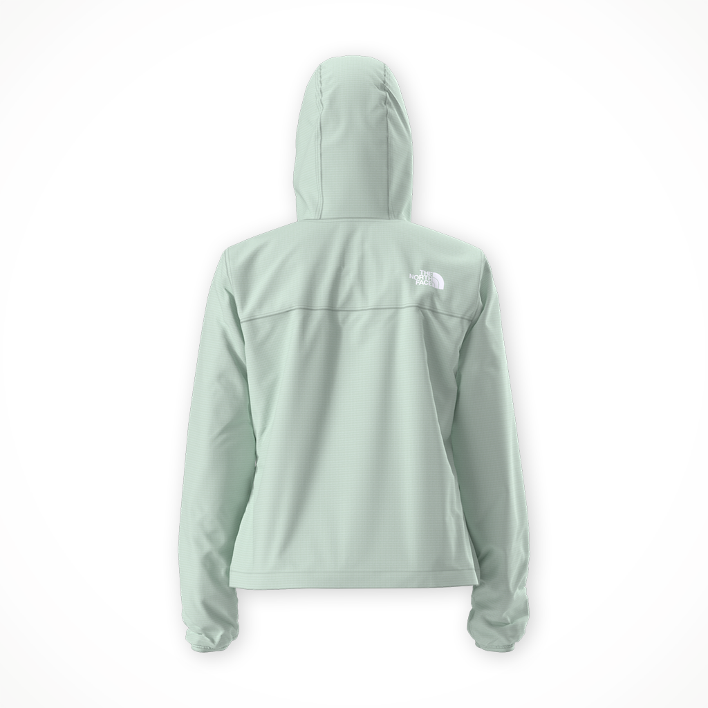 Product image: TNF Cyclone Wind Jacket O Pal Frost Womens 2026, shown from the back.