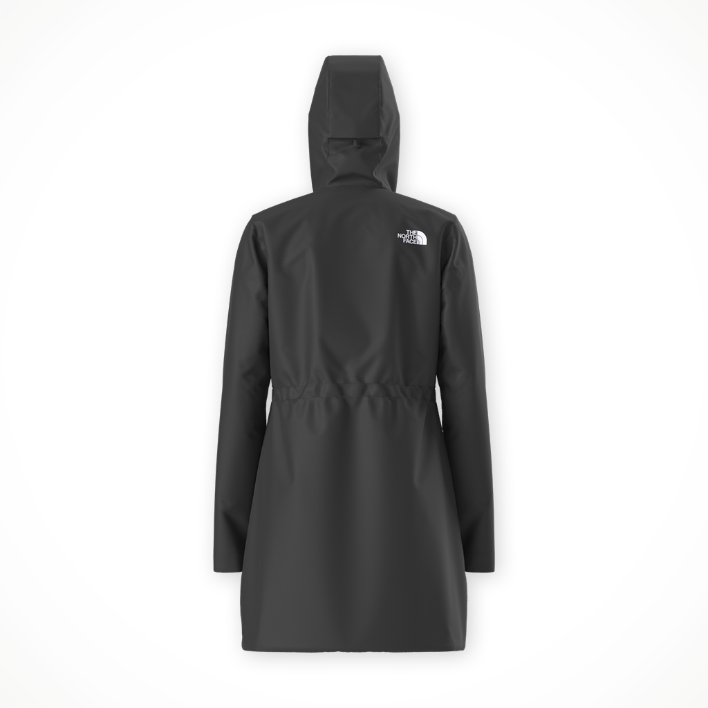 Product image: TNF Dryvent Hikesteller Parka TNF Black womens 2026, shown from the back.