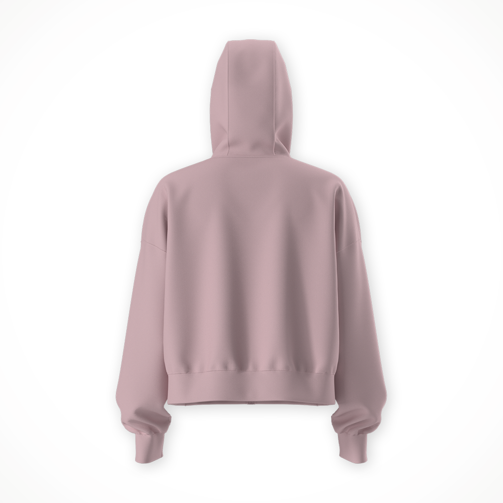 Product image: TNF Jaida Full Zip Hooded Jacket Metal Pink Womens 2026, shown from the back.