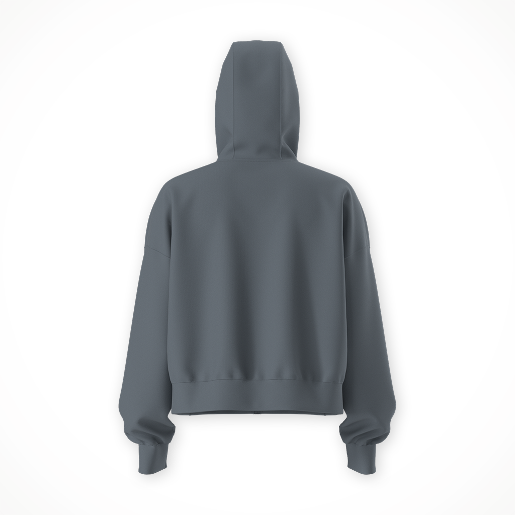 Product image: TNF Jaida Full Zip Hooded Jacket granite Grey Womens 2026, shown from the back.