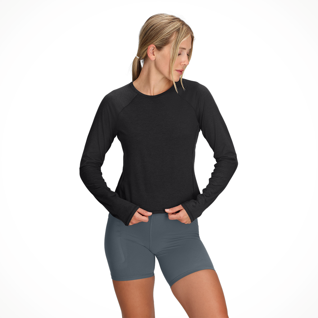 Product image: TNF Jaida LS TNF Black Dark Heather Womens 2026 alt1.