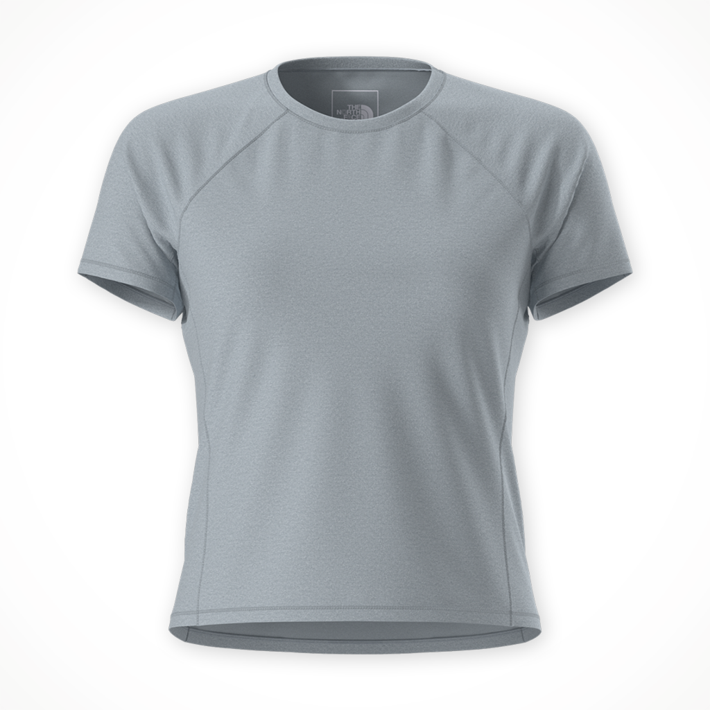 Product image: TNF Jaida SS Tee Frost Grey Heather Womens 2026, shown in primary marketing view.