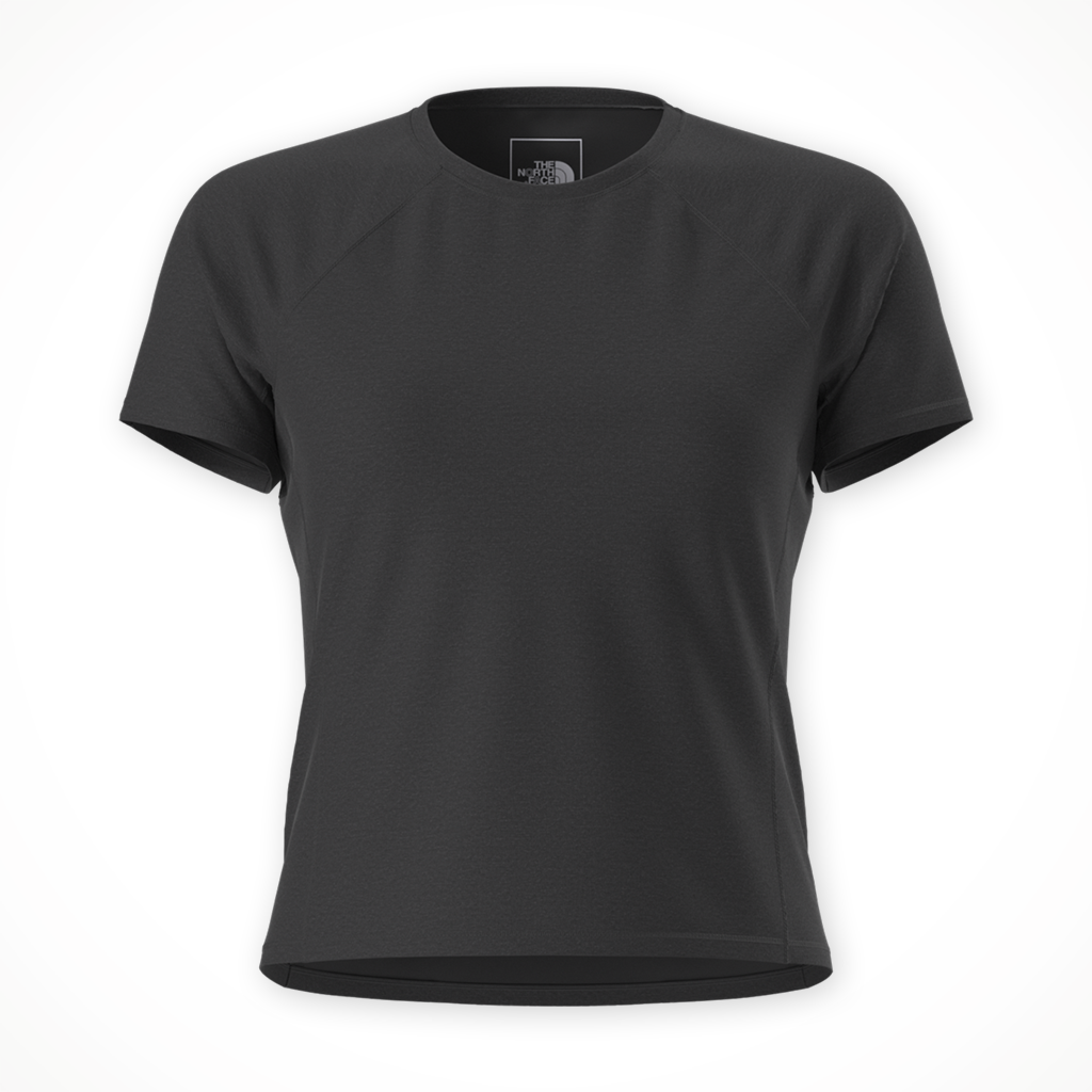 Product image: TNF Jaida SS Tee TNF Black Dark Heather Womens 2026, shown in primary marketing view.