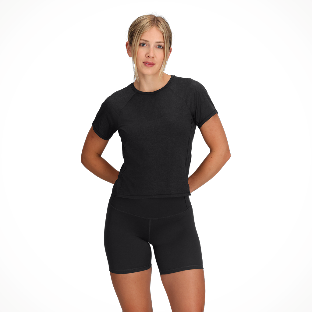 Product image: TNF Jaida SS Tee TNF Black Dark Heather Womens 2026 alt1.