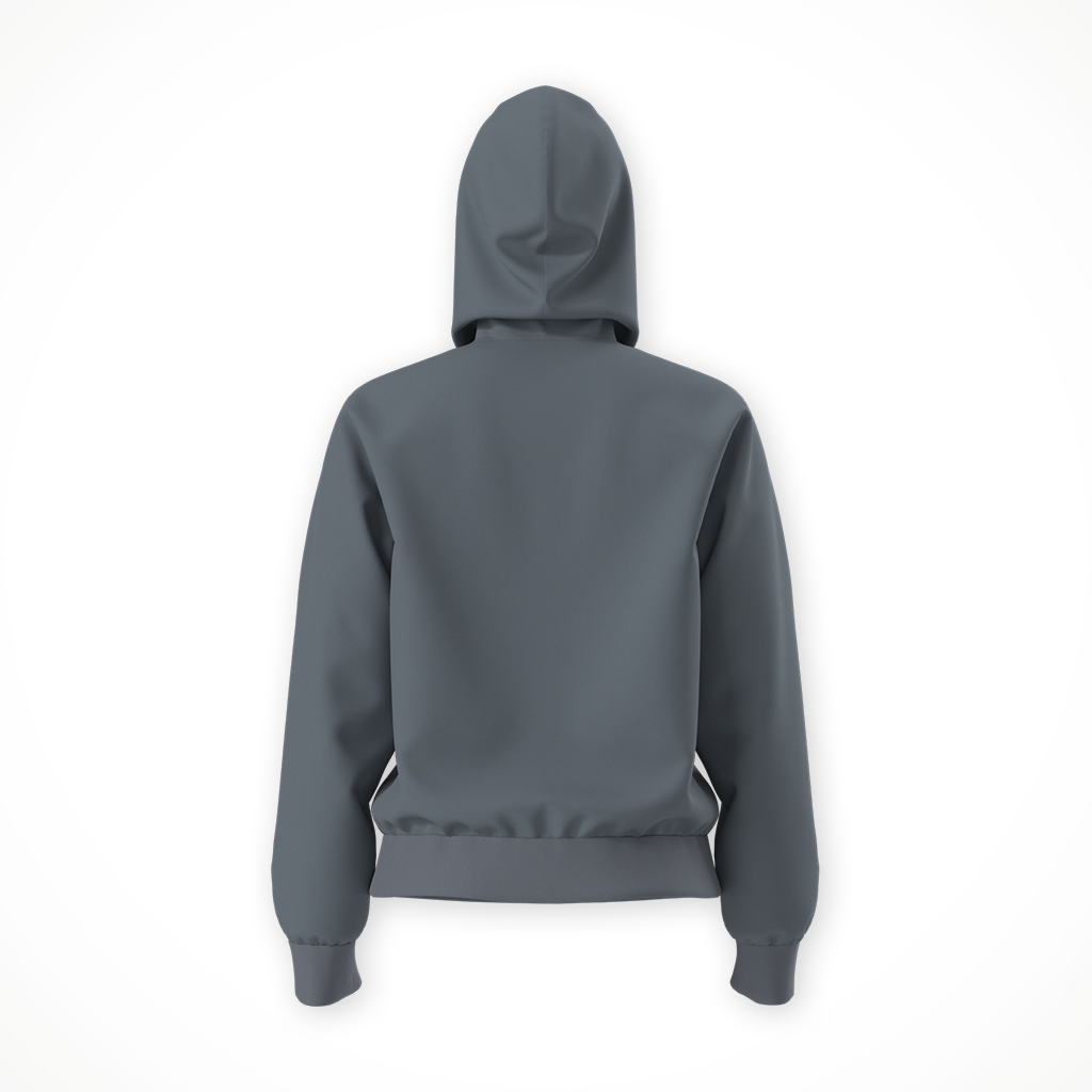 Product image: TNF Midnight Ember Regular Hoodie Granite Grey Womens 2026, shown from the back.