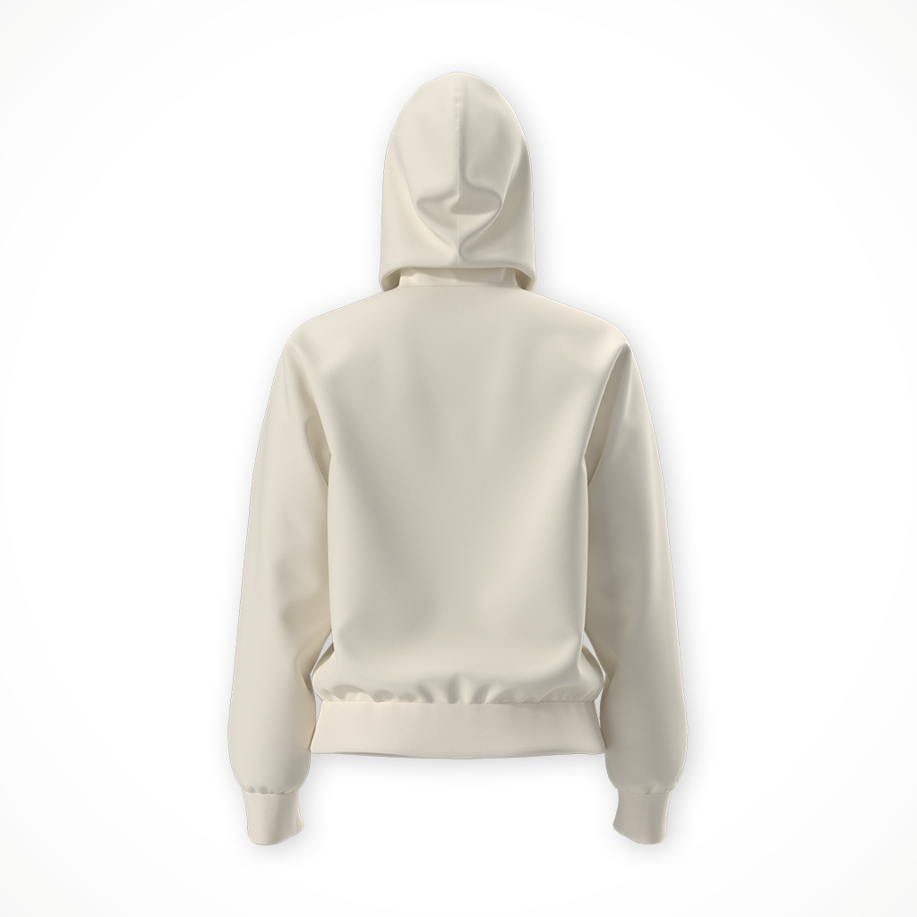Product image: TNF Midnight Ember Regular Hoodie White D Une Womens 2026, shown from the back.