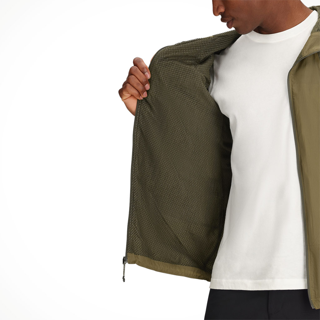 Product image: TNF Ridgelite Futurefleece Wind Jacket Cedar Taupe Green Mens 2026 alt2.