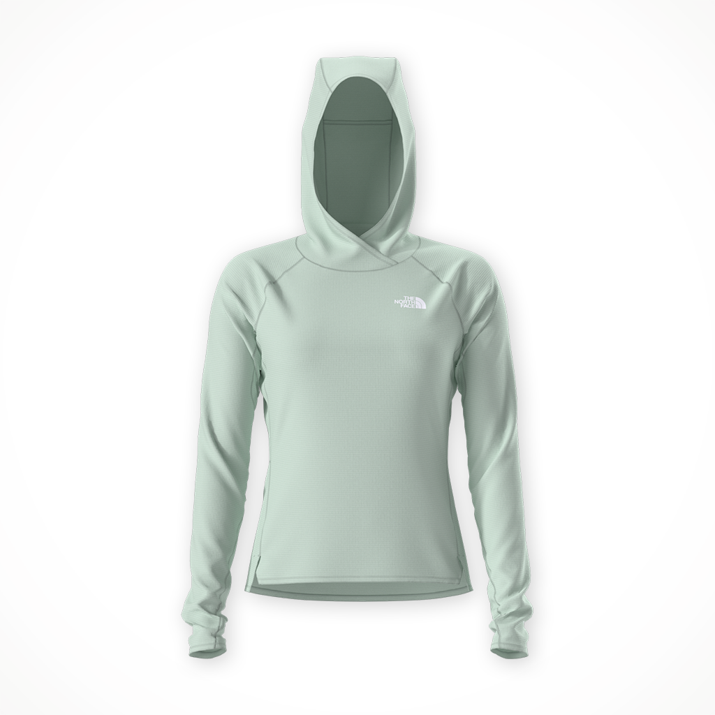 Product image: TNF Sunriser Hoodie Opal Frost Womens 2026, shown in primary marketing view.