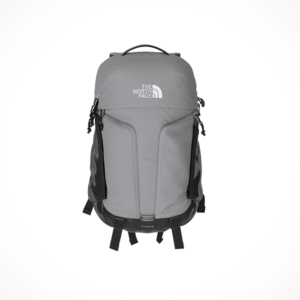 north face heather grey backpack The North Face Surge Backpack: Meld Grey Dark Heather/Black