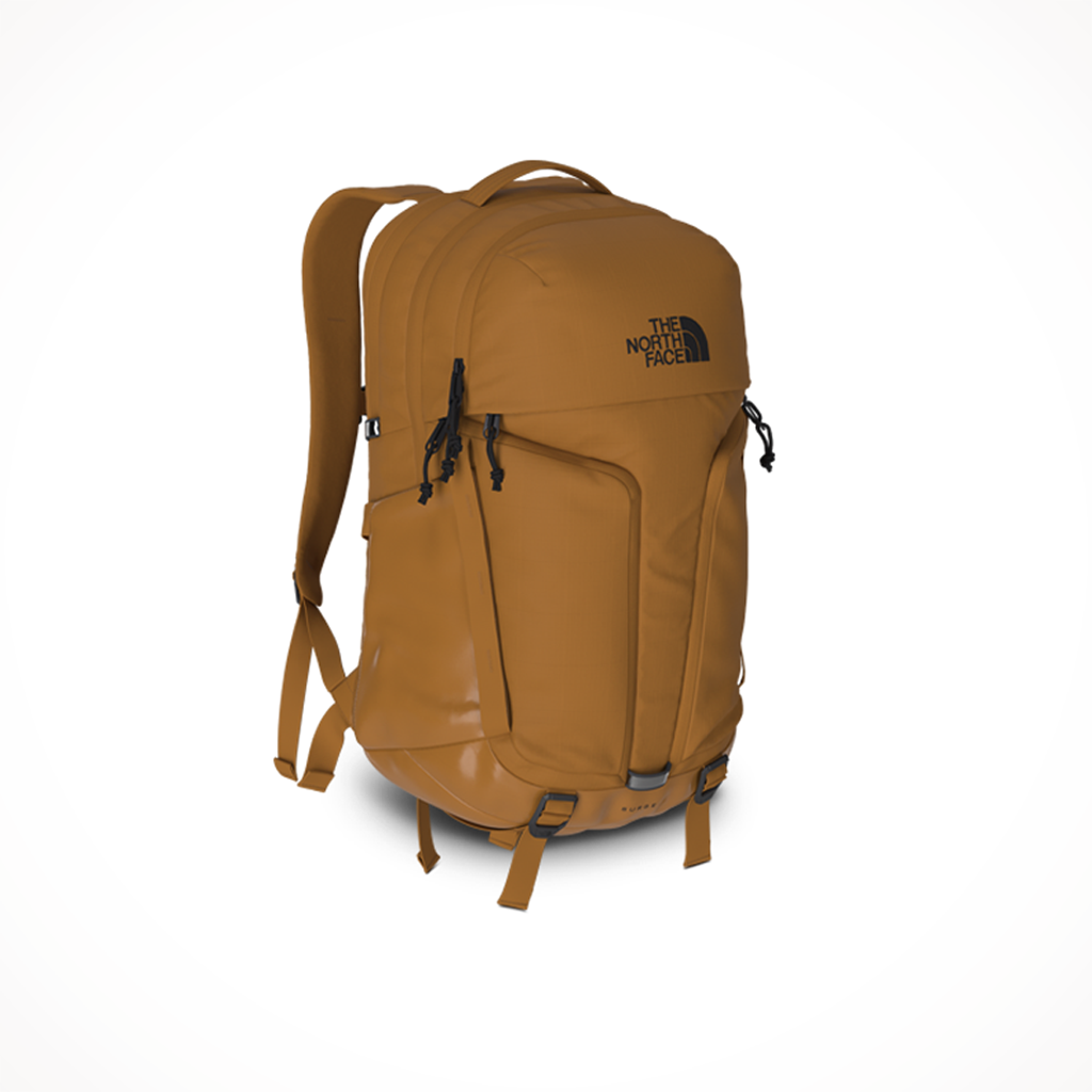north face backpack tan The North Face Surge Backpack TNF Navy/ TNF Black