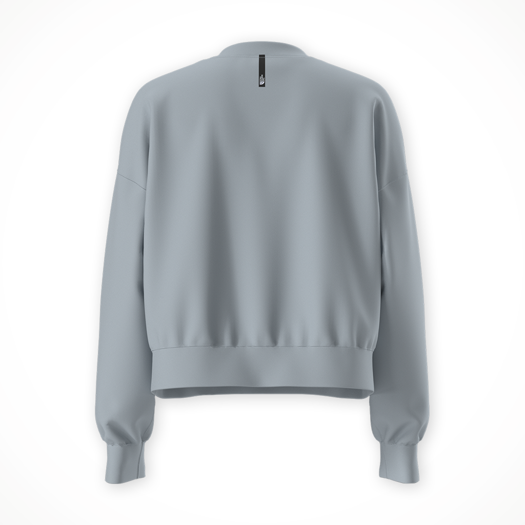 Product image: TNF jaida Crew Frost Grey womens 2026, shown from the back.