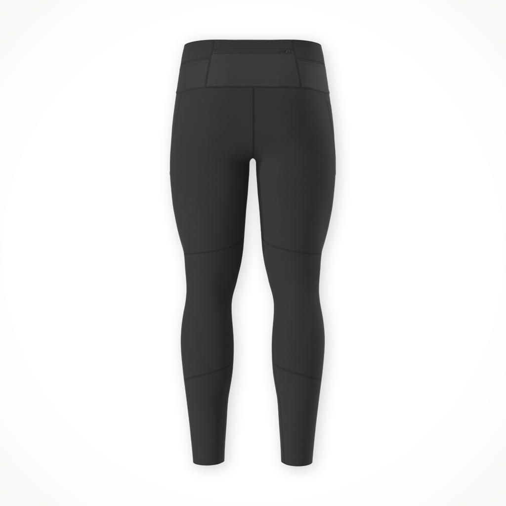 Product image: TNF winter warm pro tights blk mens 25, shown from the back.